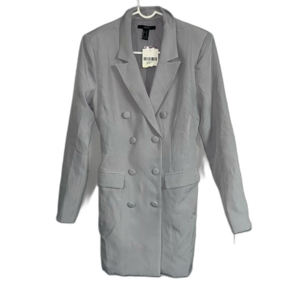 NWT Forever 21 Lavender Trench Coat Medium Minimalist Office Chic Boss Babe - Picture 9 of 9